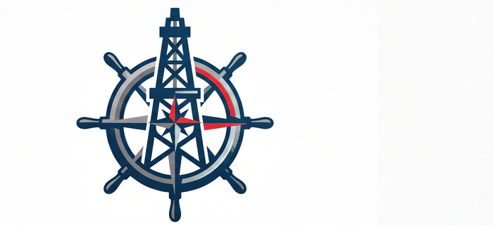 Rigs and Rudders compass and derrick emblem